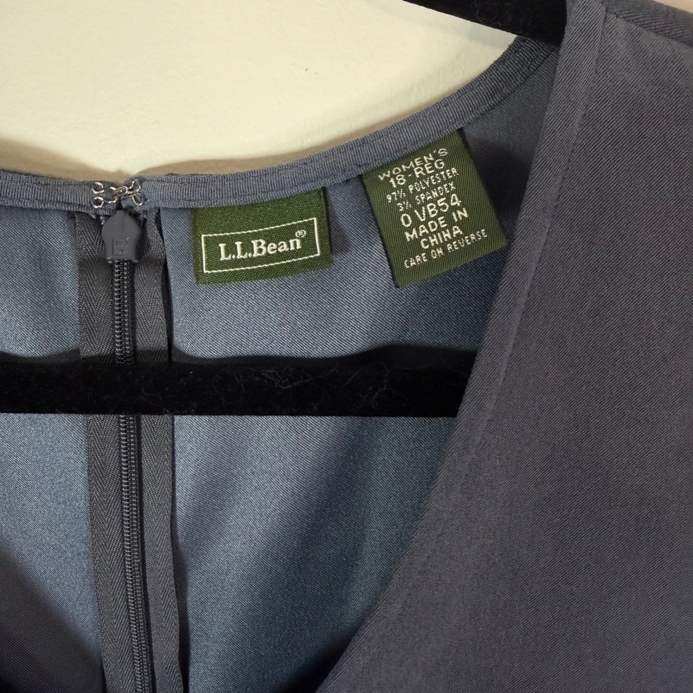 LLBean Womens 18 Sleeveless V Neck Maxi Length Gray Romper Pockets Lagenlook - Picture 3 of 10